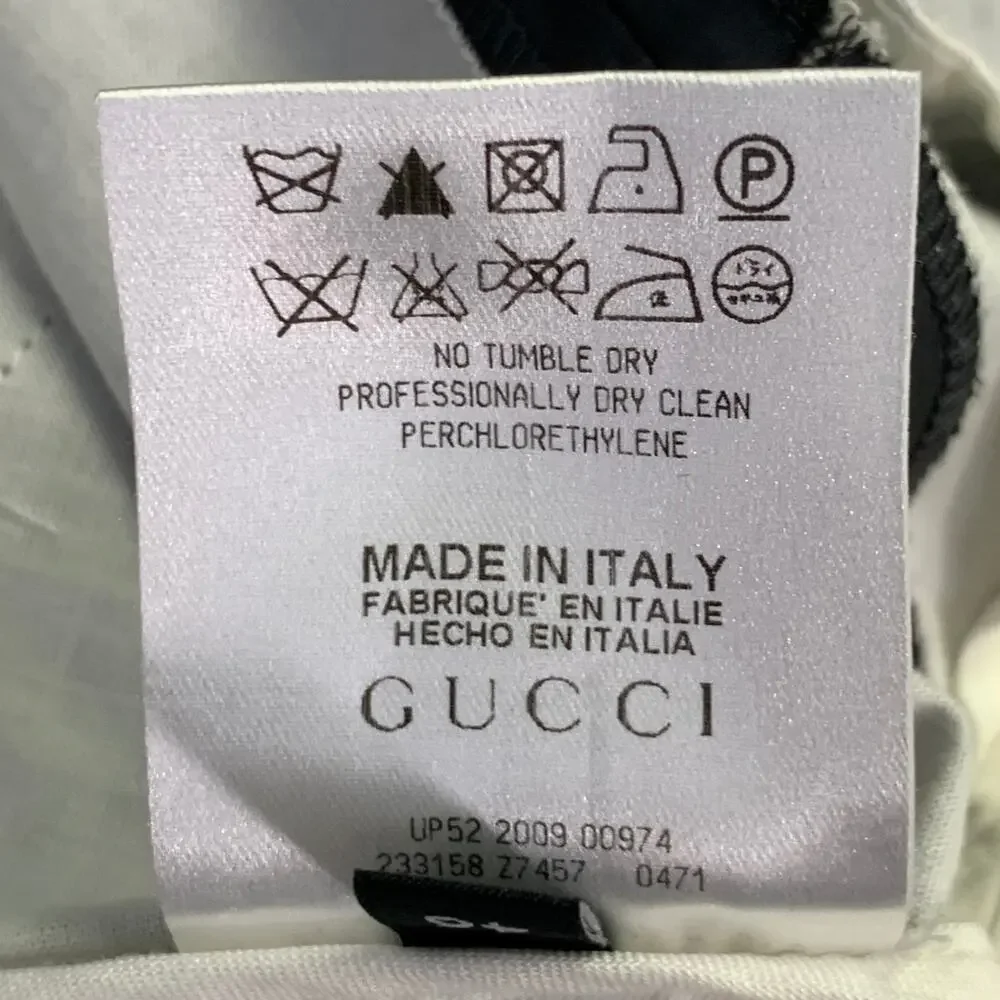 GUCCI Vintage Size 30 Grey Cotton Blend Super Skinny Bondage Casual Pants